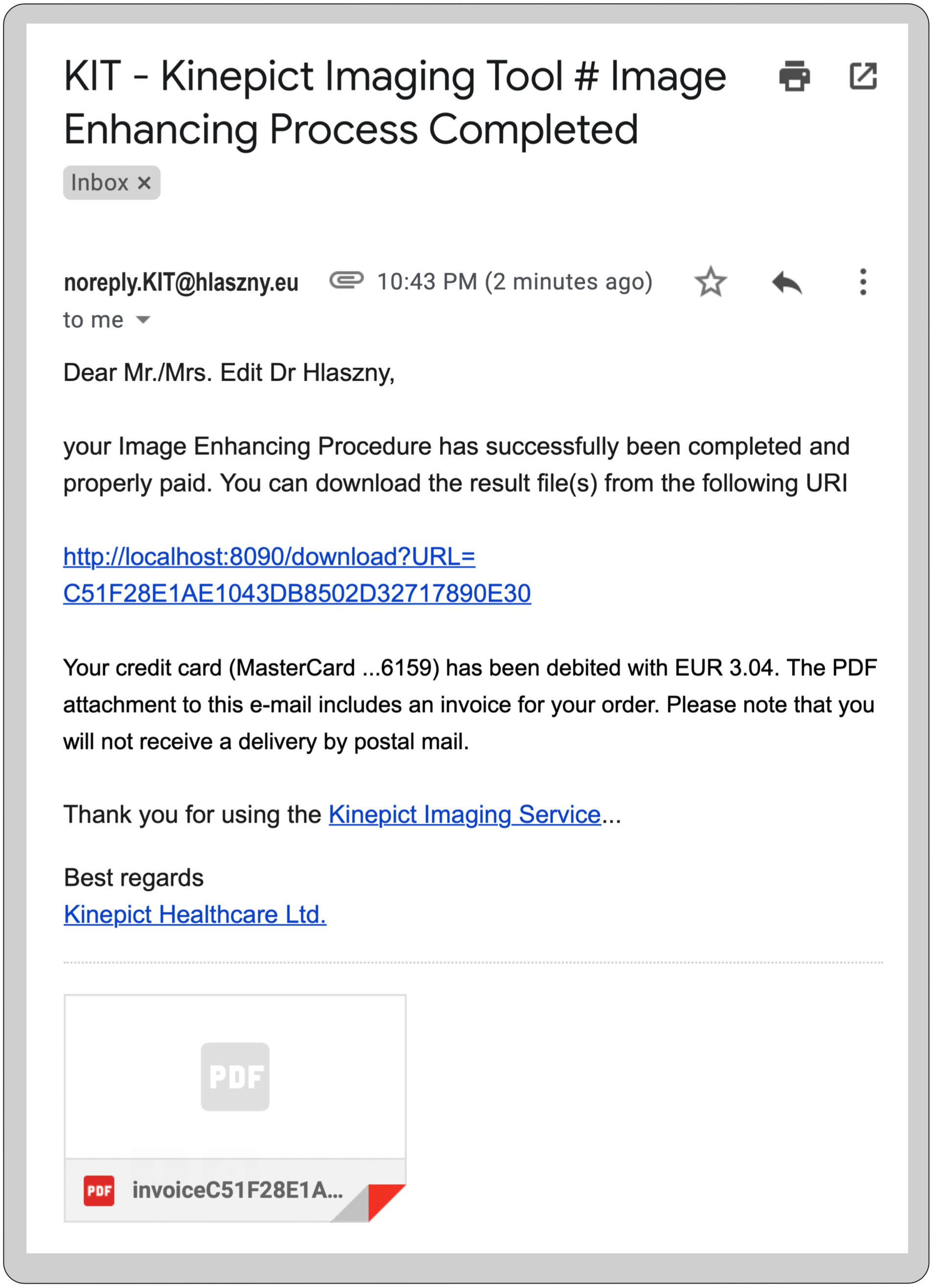 Starting the WEB service